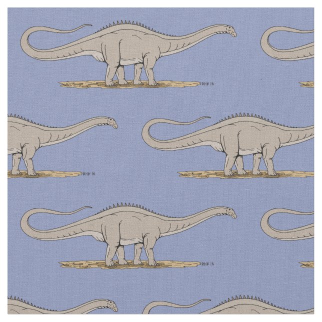 Tissu Jurassique Dinosaure Apatosaurus (Fermer)