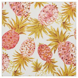Tissu JUS JUS D'Ananas Rose