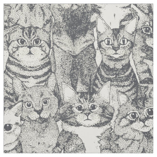 Tissu juste chatons fer