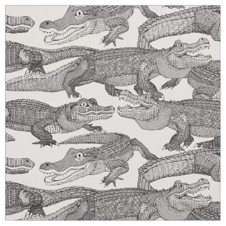 Tissu juste des alligators noirs