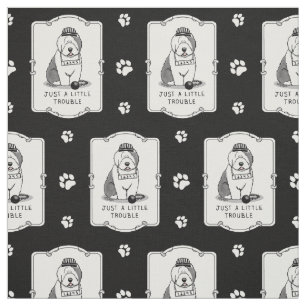 Tissu Juste un petit problème Vieux anglais Sheepdog Gre
