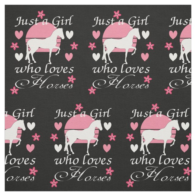 Tissu Juste Une Fille Qui Aime Les Chevaux (Échantillon)