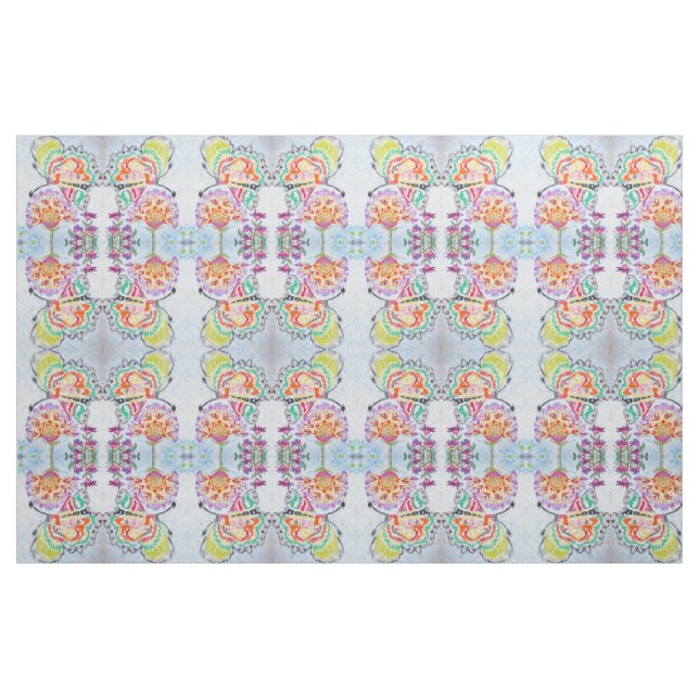 Tissu Kaléidoscope floral de papillon (Fat Quarter)