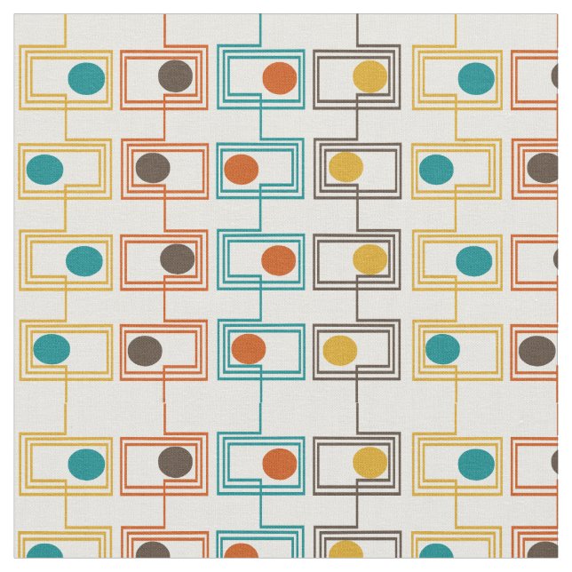 Tissu Kandinsky Rectangles avec Ovals (Fermer)