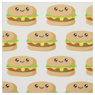 Tissu Kawaii Burger