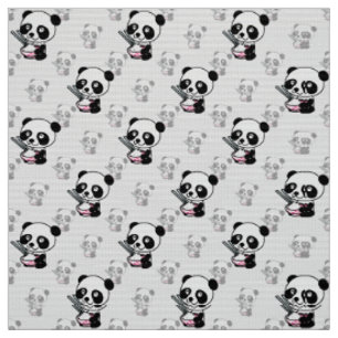 Tissu Kawaii Cute Jouer Panda Surface Motif Design