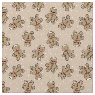 Tissu Kawaii Gingerbread Homme Motif