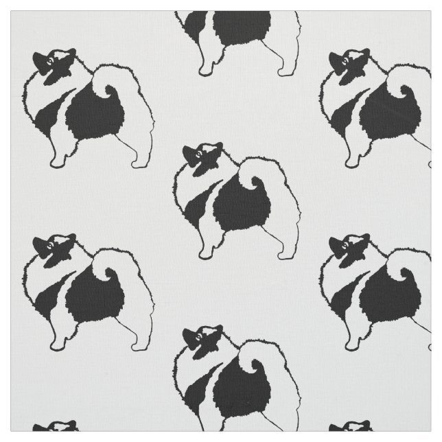 Tissu Keeshond Graphics - Cute Original Chig Art (Échantillon)