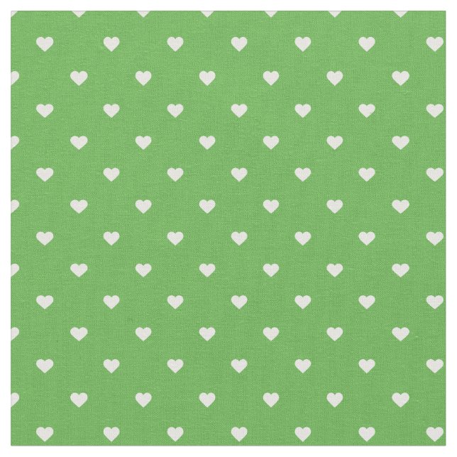 Tissu Kelly Green Polka Dot Hearts (Fermer)