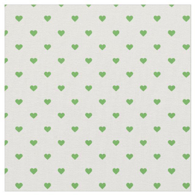 Tissu Kelly Green Polka Dot Hearts (Fermer)