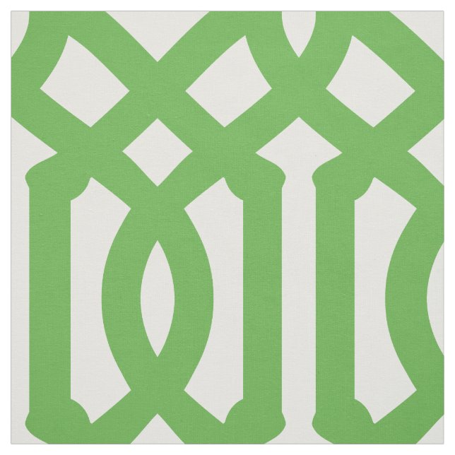 Tissu Kelly Green Trellis Grande échelle (Échantillon)