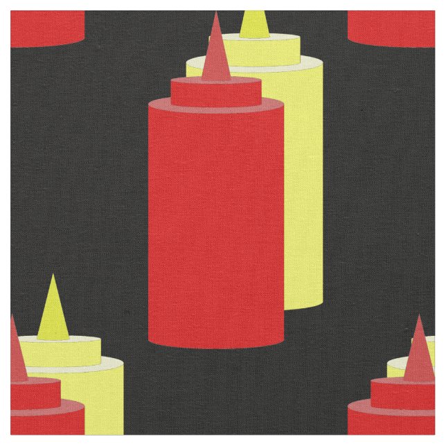 Tissu Ketchup et moutarde (Fermer)