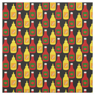 Tissu Ketchup et moutarde