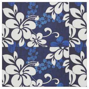 Tissu ketmie bleue