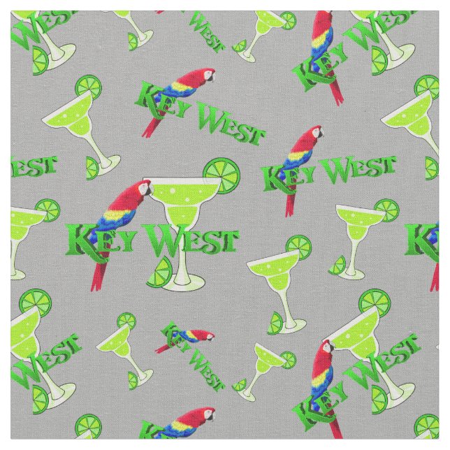 Tissu Key West Margarita Parrot Floride Été (Fermer)