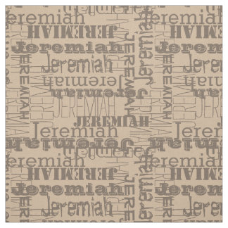 Tissu Khaki Mushroom Nom moderne Collage