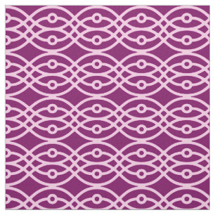 Tissu Kimono imprimé, prune et rose