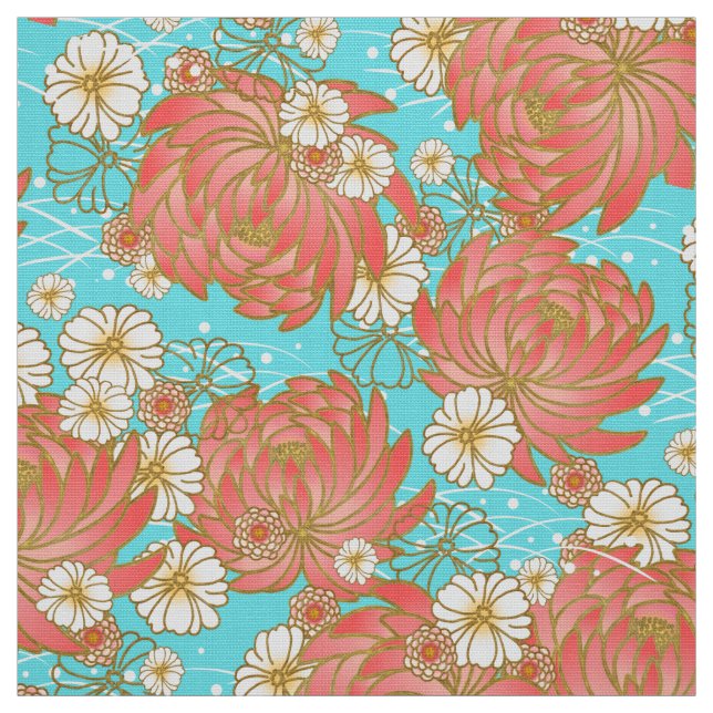 Tissu kimono motif japonais (Échantillon)