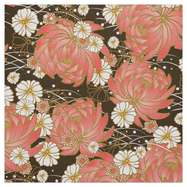 Tissu kimono motif japonais (Échantillon)