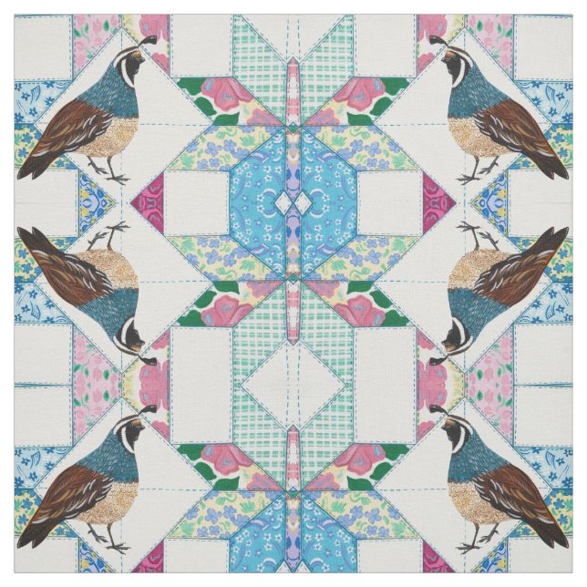 Tissu King Quail arrive pour le thé (Échantillon)