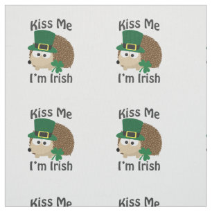 Tissu Kiss Me Im Jour de la Saint Patrick Irlandais Hedg