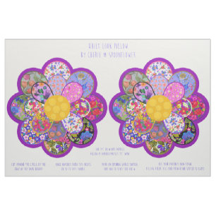 Tissu Kit de coupe et de couture d'oreiller rond floral 