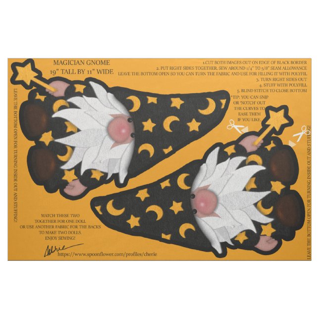 Tissu Kit de couture et découpe Magician Gome Felt Look (Fat Quarter)