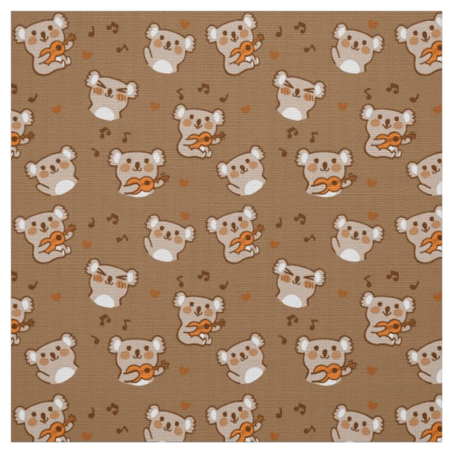 Tissu Koala jouant de la guitare (Échantillon)