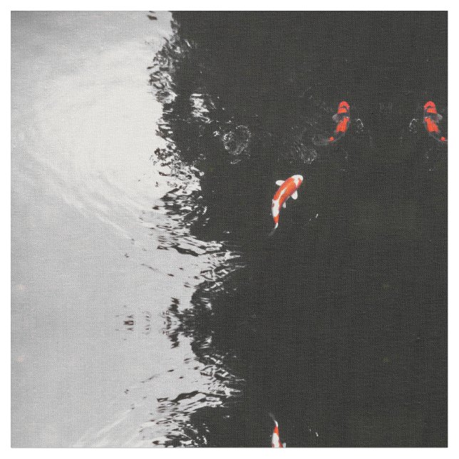 Tissu Koi monochrome (Fermer)