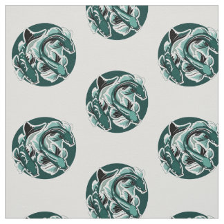 Tissu Koi Vert