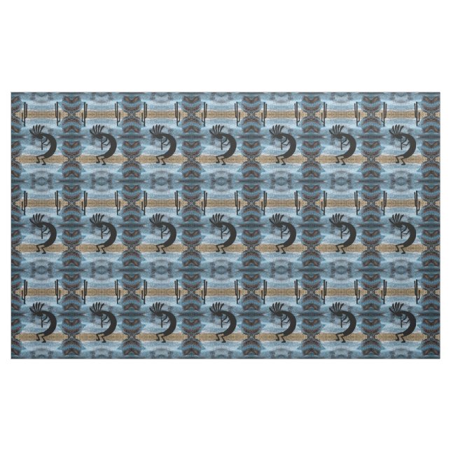 Tissu Kokopelli Desert Mosaic Blue (Yard)