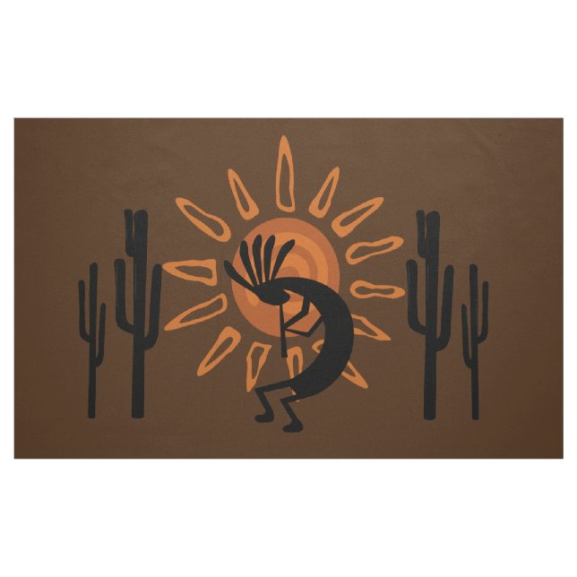 Tissu Kokopelli Desert Sun Southwest Rustic Brown do-it- (Fat Quarter)