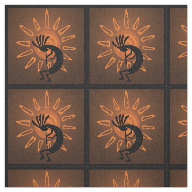Tissu Kokopelli Sun Southwest Rustic Brown (Échantillon)