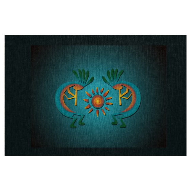 Tissu Kokopelli Sun Sud-Ouest Turquoise (Fat Quarter)