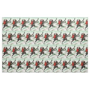 Tissu Krampus pourchasser les mauvais enfants Neige hive