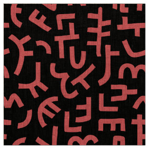Tissu Kuba Style Motif 121019 - Rose tropicale sur noir