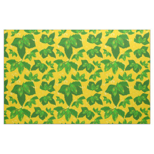 Tissu La brasserie Beer Hops Motif avec bulles
