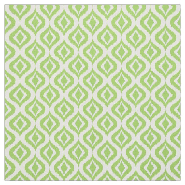 Tissu La Chic Ikat de Lime Verte Douce Abandonne Le Moti (Échantillon)