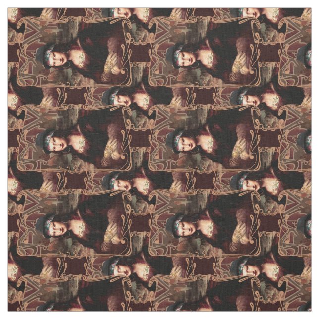 Tissu La Chola Mona Lisa Mexicaine (Échantillon)