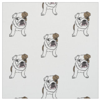 Tissu La copie anglaise de chiot de bouledogue poursuit