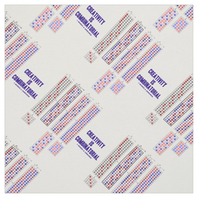 Tissu La créativité est permutations combinatoires (Échantillon)