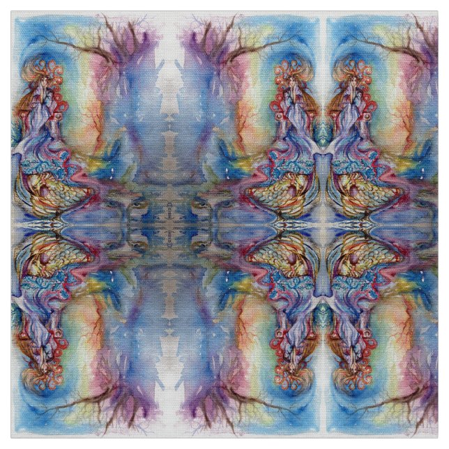 Tissu LA FEMME DU LAC, La Magie et le Mystère (Échantillon)