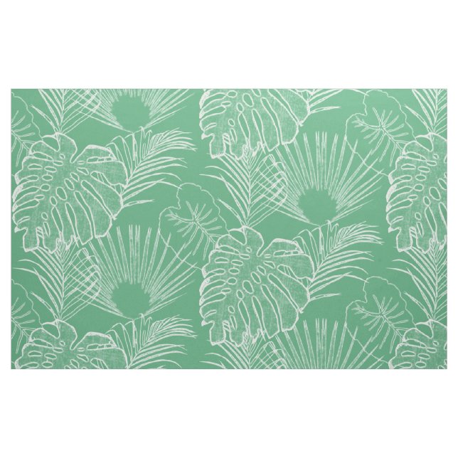 Tissu La forêt tropicale verte La jungle Feuilles Feuill (Fat Quarter)