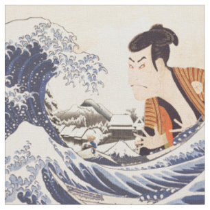 Tissu La Grande Vague Ukiyoe Collages