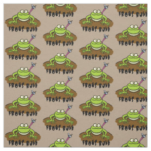 Tissu La grenouille règle drôle dessin de grenouille ver