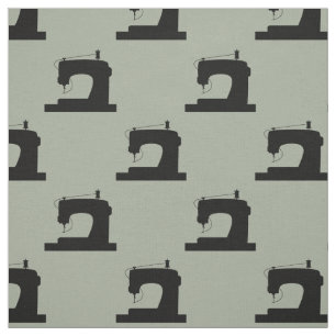 Tissu La machine à coudre ouvre le noir