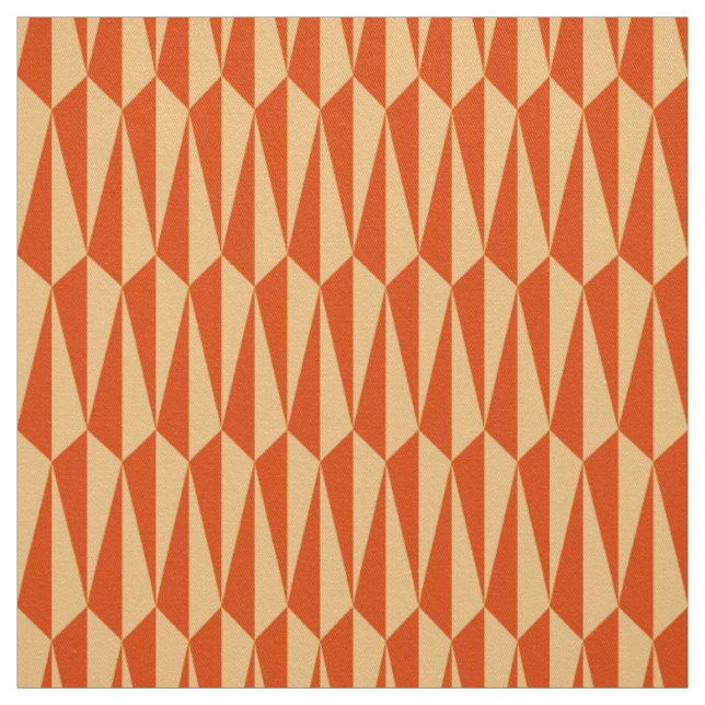 Tissu La moitié du siècle géométrique, nuances d'orange (Échantillon)