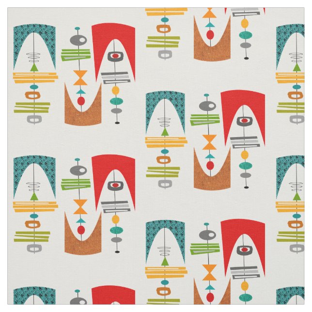 Tissu La moitié du siècle Tiki moderne Tok (Échantillon)