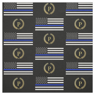 Tissu La police de monogramme d'or diminue