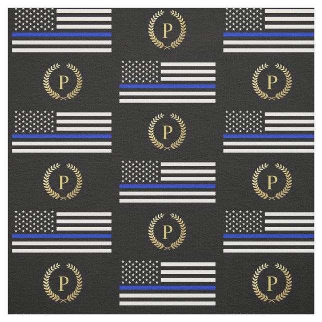Tissu La police de monogramme d'or diminue (Échantillon)